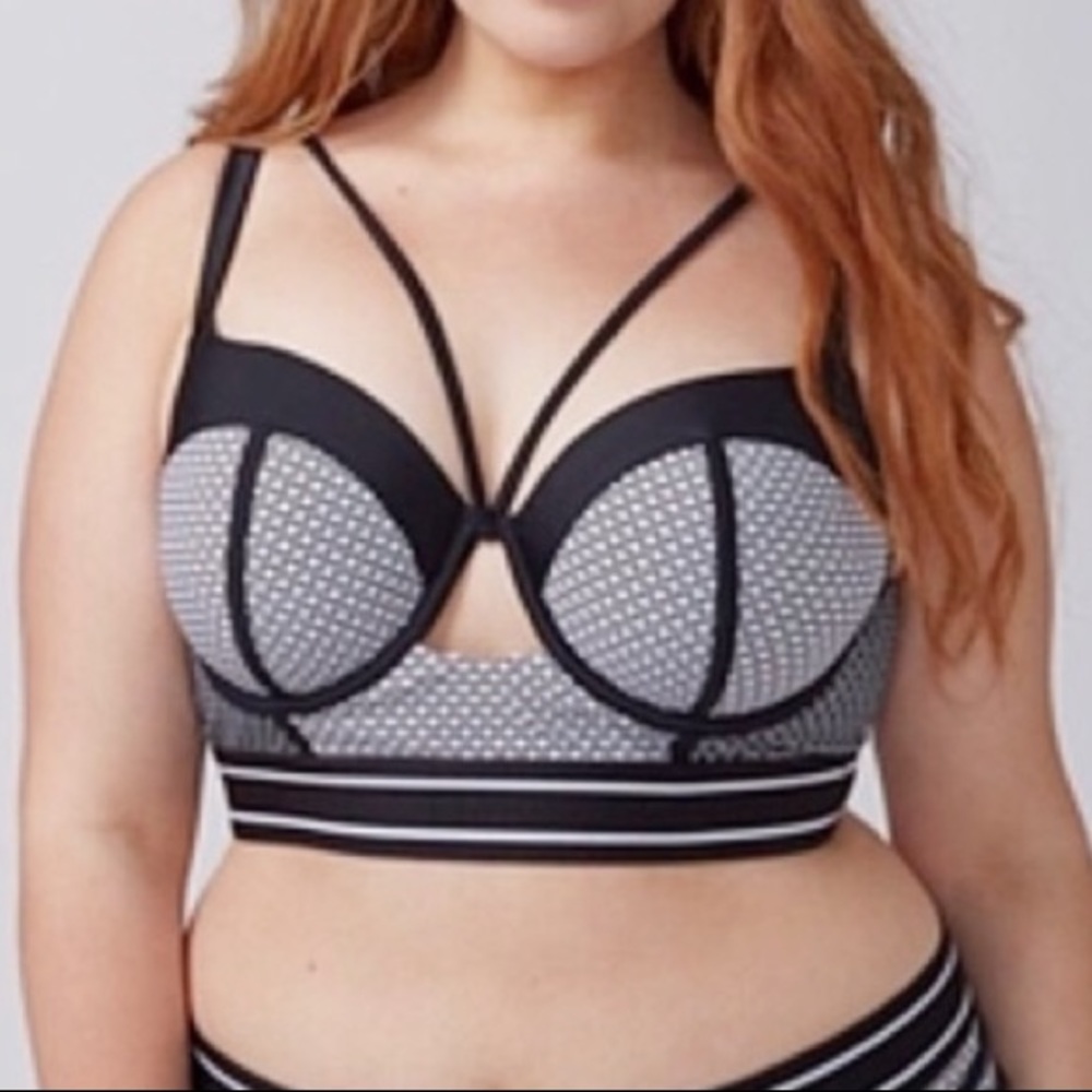 Longline swim bra. (44F)